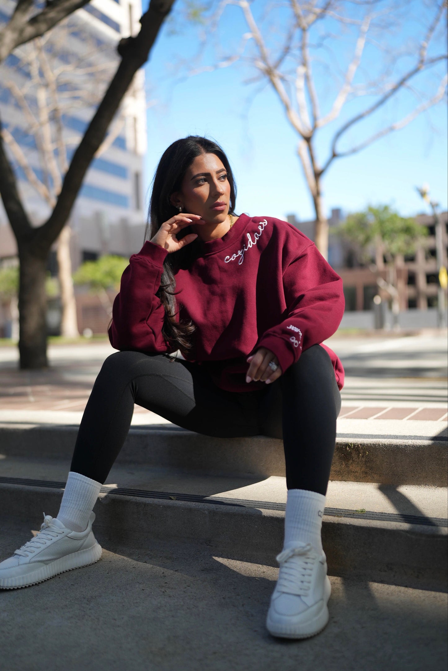 Burgundy You-nique Form Sweatshirt