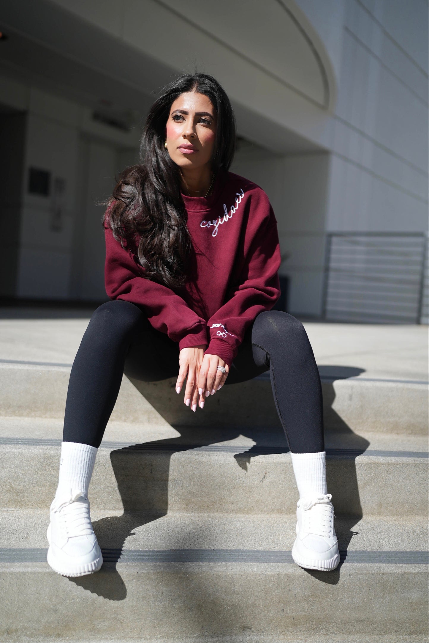 Burgundy You-nique Form Sweatshirt